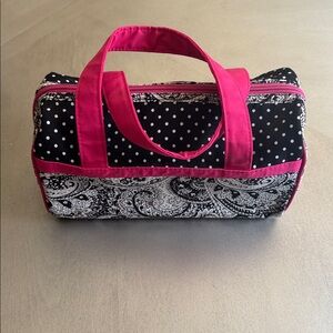 Stylish Black and Pink Cosmetic Bag